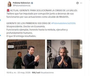 La candidata Paloma Valencia comparó a Juan Daniel Oviedo con Daniel Quintero, actual superintendente Nacional de Salud - crédito @PalomaValenciaL/X