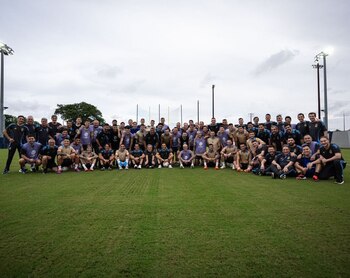 La foto grupal que compartió