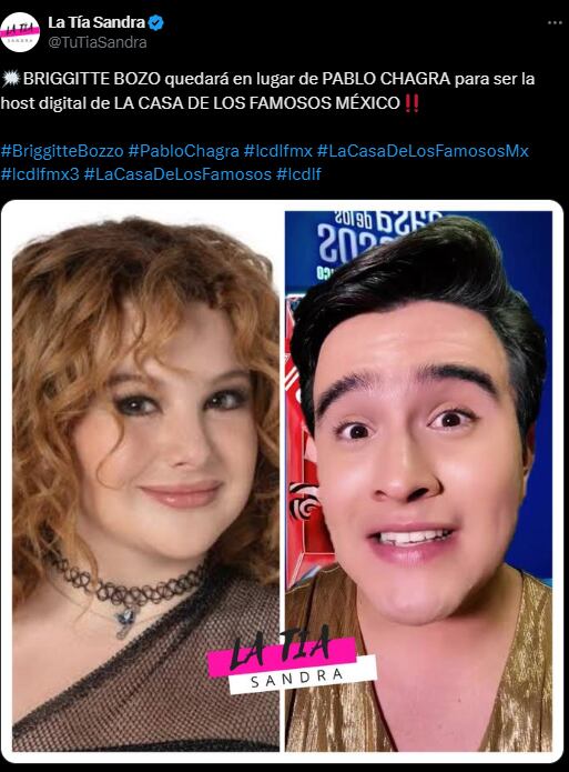 La actriz venezolana podría ocupar el lugar de Pablo Chagra. (Captura de pantalla)
