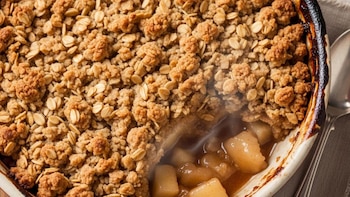 Receta de crumble de avena, rápida y fácil