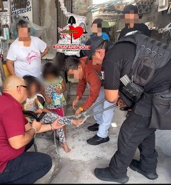 Niñas encadenadas en Tamaulipas