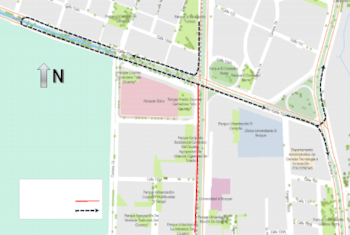 Las personas que van en sentido norte – sur por la avenida carrera 9, deberán tomar la avenida calle 134 al occidente – retorno al oriente a la altura de la carrera 11B – avenida calle 134 al oriente – avenida carrera 7 al sur - crédito Alcaldía de Bogotá