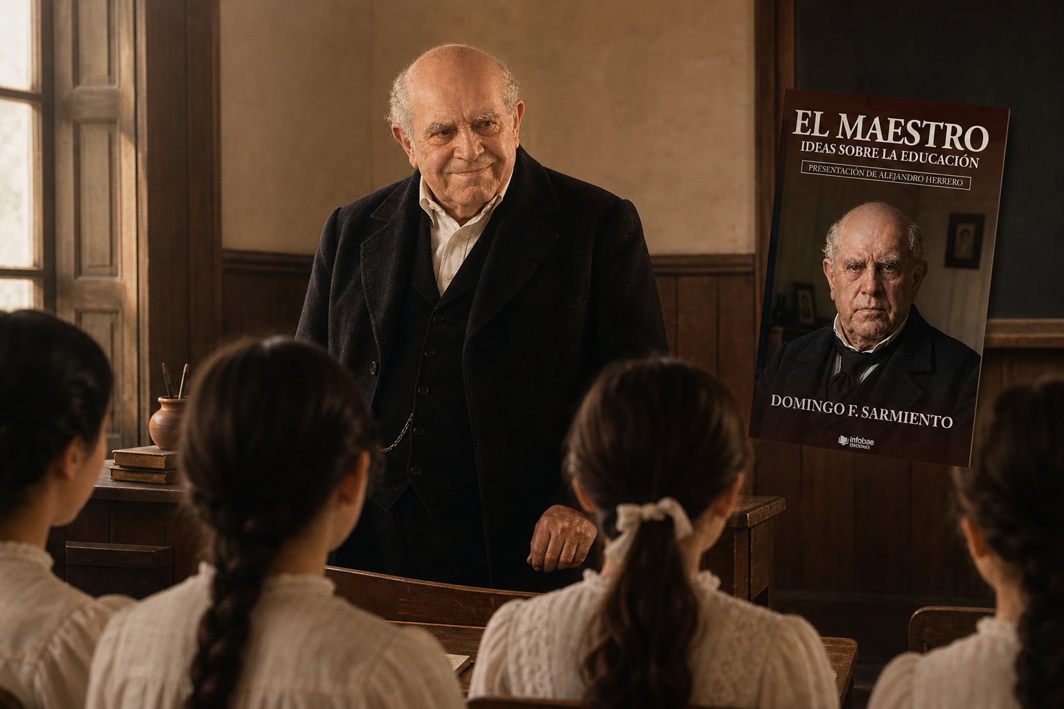 Infobae estrenó el corto “Sarmiento, el Maestro”, una docuficción con inteligencia artificial que retoma sus ideas sobre educación y la enseñanza de las mujeres. (Imagen Ilustrativa Infobae)