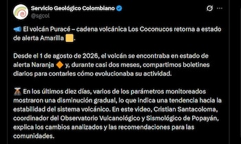 El Servicio Geológico Colombiano realizó talleres y encuentros informativos sobre gestión del riesgo con las comunidades locales - crédito @sgcol / X
