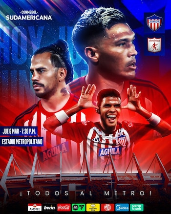 Con Teófilo Gutiérrez, José Enamorado y Javier Báez, el cuadro barranquillero presentó el duelo frente al América de Cali - crédito @JuniorClubSA / X