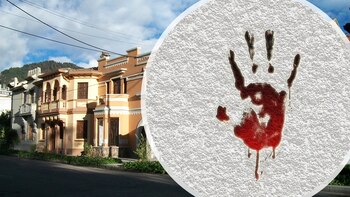 Derecha: mano roja. Izquierda: casas de Teusaquillo