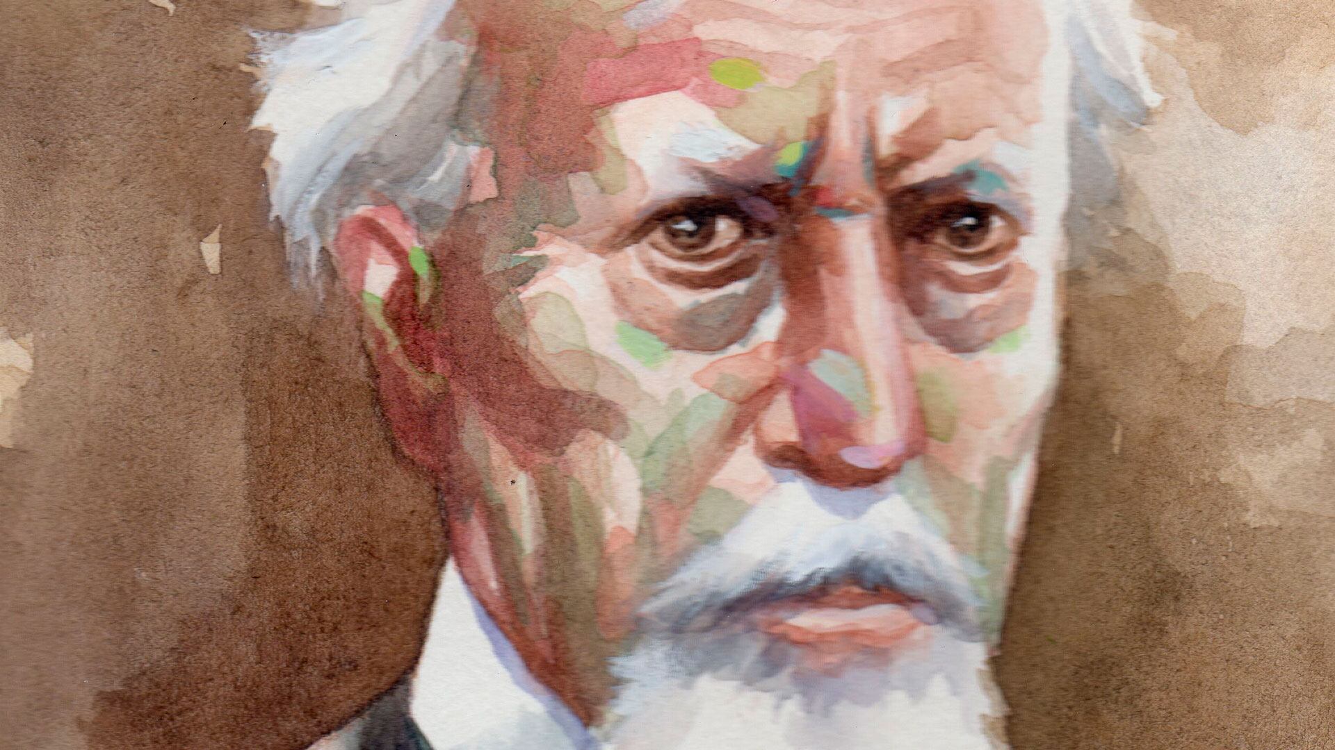 Julio Argentino Roca, en una ilustración de Enrique Breccia