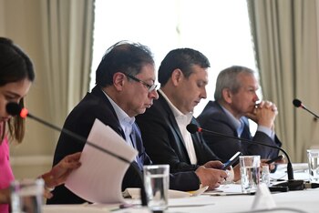 Presidente Gustavo Petro durante discusión