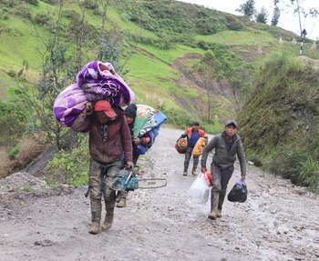 Deslizamiento de cerro en Quiruvilca, La Libertad.