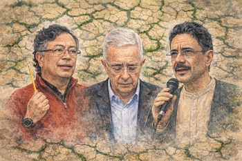 El expresidente antioqueño apuntó contra el hoy mandatario y el candidato del Pacto Histórico - crédito Imagen Ilustrativa Infobae (foto composición Mariano Vimos/Colprensa | Juan David Duque/Reuters | @gustavopetrourrego/IG | Lina Gasca/Colprensa)