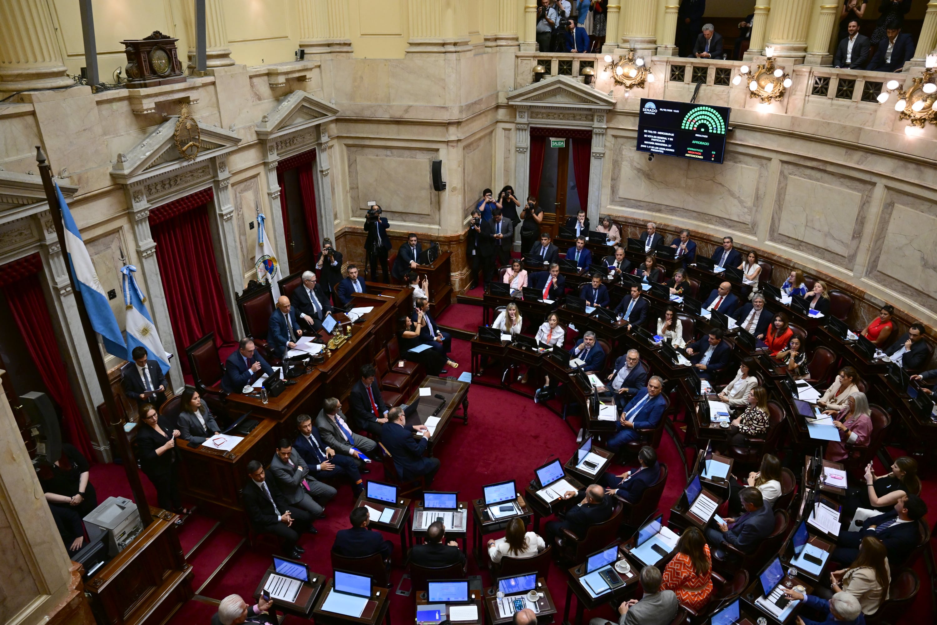 El pleno del Senado durante la sesión de este jueves (Fotos: Maximiliano Luna)