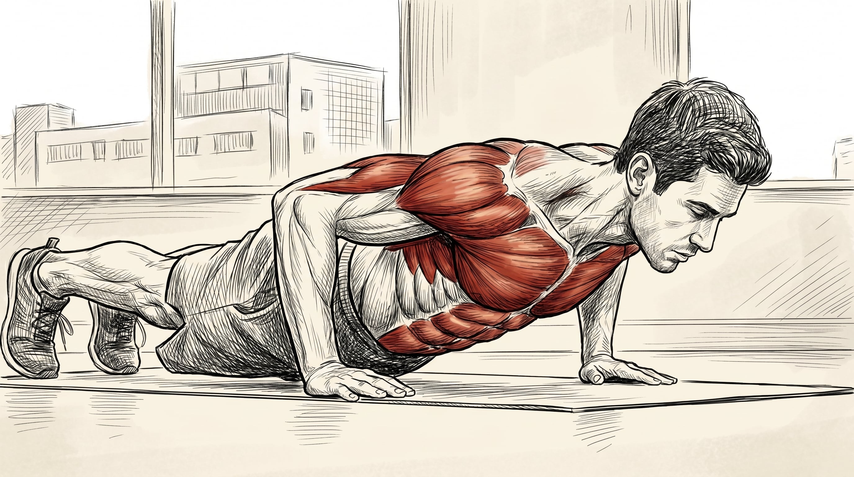 Las lagartijas fortalecen casi toda la parte superior del cuerpo (Imagen Ilustrativa Infobae)