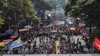 El acto del PIT-CNT, en