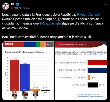 La candidata a la presidencia
