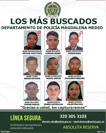 Alias Bombombum tenía aterrorizada a la población de Barrancabermeja - crédito Redes sociales/X