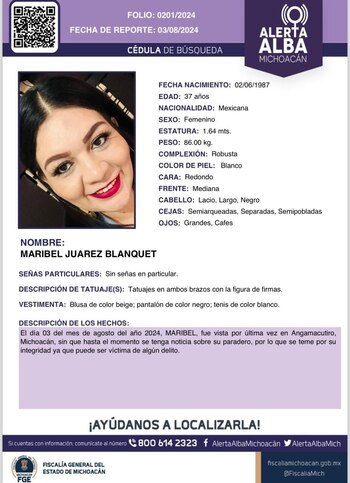 La Fiscalía de Michoacán difundió