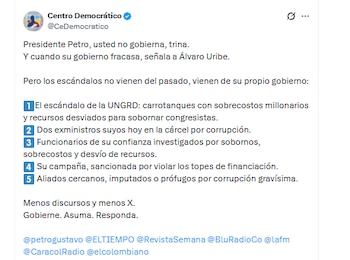 El partido Centro Democrático recordó