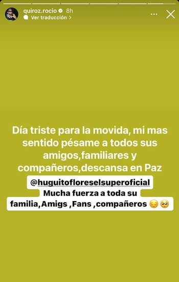 Las emotivas palabras de Rocío