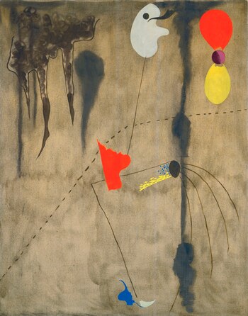 Imagen del cuadro "Peinture" (1925), de Joan Miró, subastado hoy en Londres por más de 10 millones de euros. Imagen cedida por Christie's. EFE