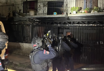 Agentes de la Policía de Control de Drogas realizaron cinco allanamientos en La Unión de Cartago que culminaron con la captura de seis presuntos integrantes de la banda "Los Gery". Crédito: MSP