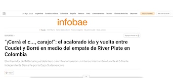 Otro de los momentos que destacó nuestro portal fue cuando Eduardo "Chacho" Coudet hizo un fuerte regaño al delantero colombiano Rafael Santos Borré-crédito Infobae Argentina
