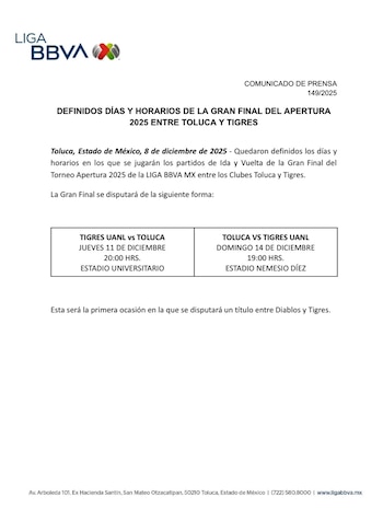 La Liga MX definió los