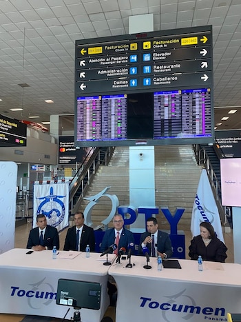 Durante la conferencia de Tocumen