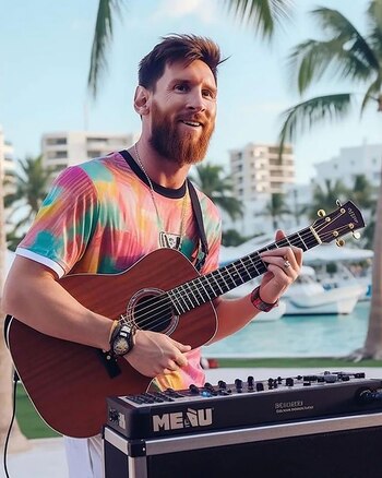 Messi en su faceta musical