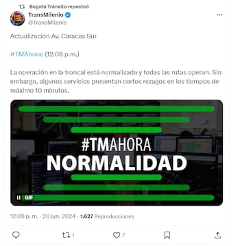 La operación sigue, pero tenga