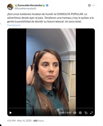 La senadora Esmeralda Hernández repudió