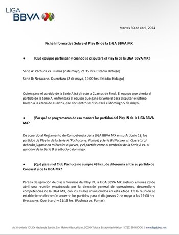 La organización subraya su sorpresa