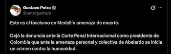Gustavo Petro - crédito @petrogustavo/X