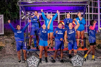 Miembros del equipo azul de