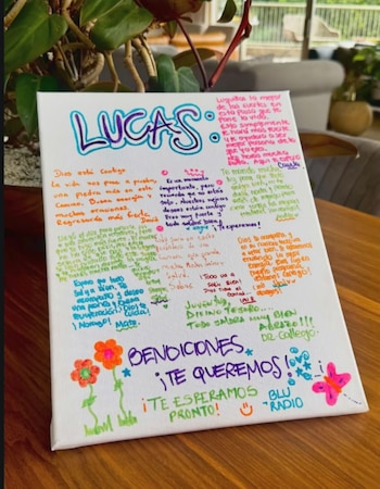 El joven mostró el apoyo de sus seres queridos - crédito lucas.sampedro / Instagram