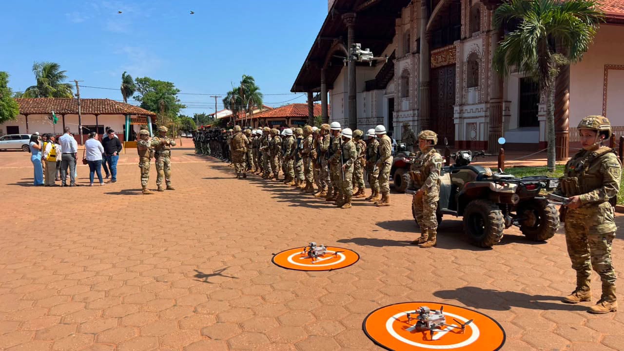 Las Fuerzas Armadas y la Policía reforzaron los patrullajes en la Chiquitania con controles terrestres y drones (Facebook)