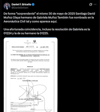 Daniel Briceño - crédito @Danielbricen/X