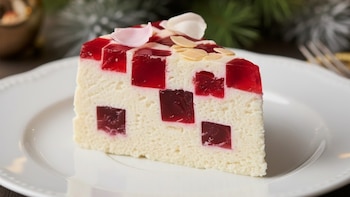 Gelatina cremosa de almendra y