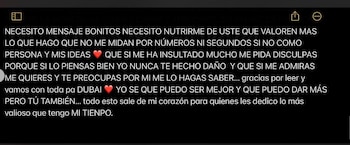 La Liendra, entre lágrimas, dedica carta a sus seguidores: “Necesito amor, necesito mensajes bonitos”