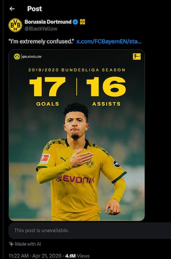 El cuadro amarillo y negro le respondió al Bayern Múnich de la siguiente forma-crédito @BlackYellow/X