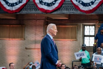 Joe Biden durante un acto