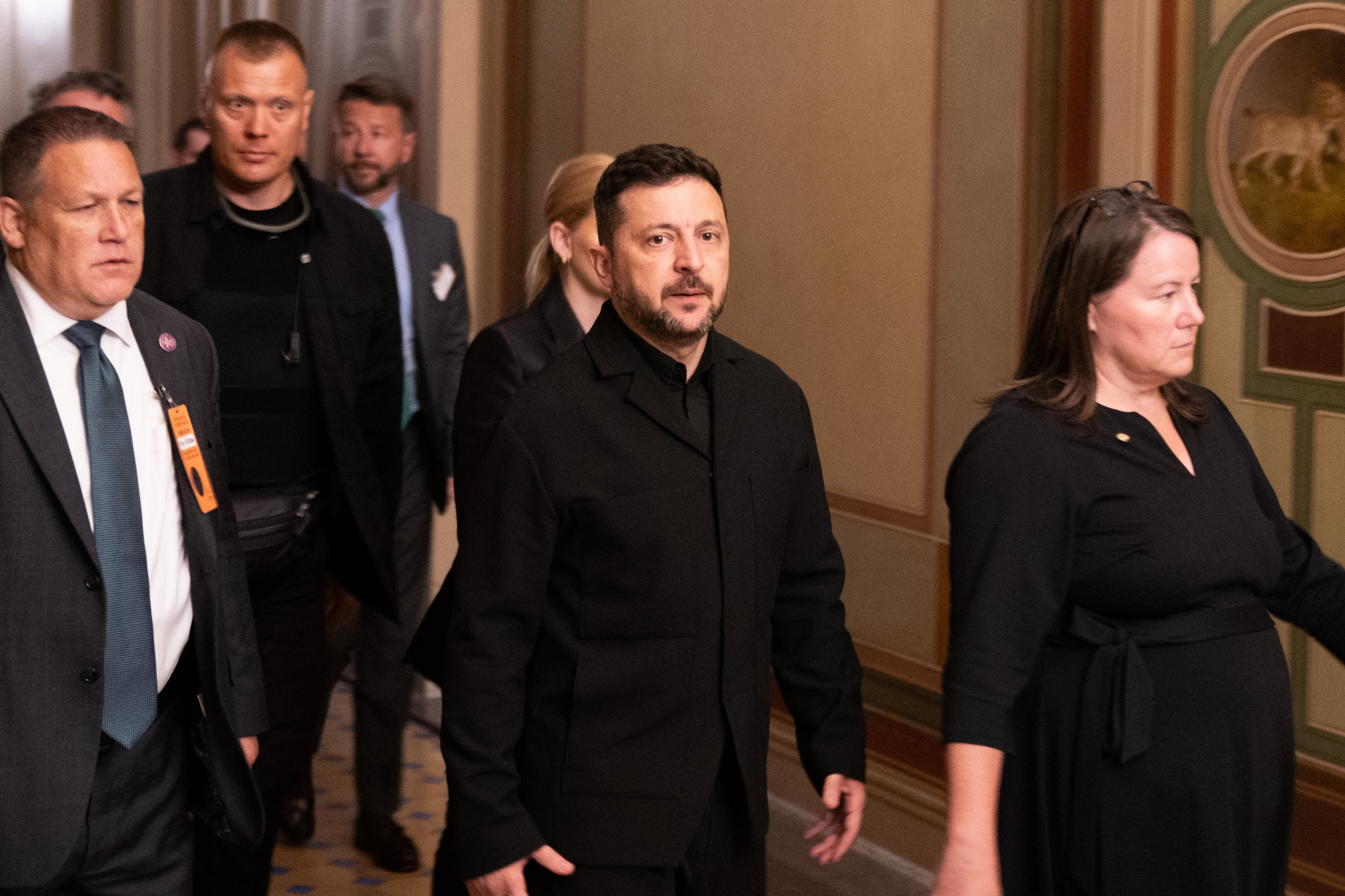 Zelensky además participó en una ceremonia en homenaje al senador republicano Lindsey Graham, uno de los principales defensores de la ayuda estadounidense a Ucrania, quien murió este mes a los 71 años (AP)