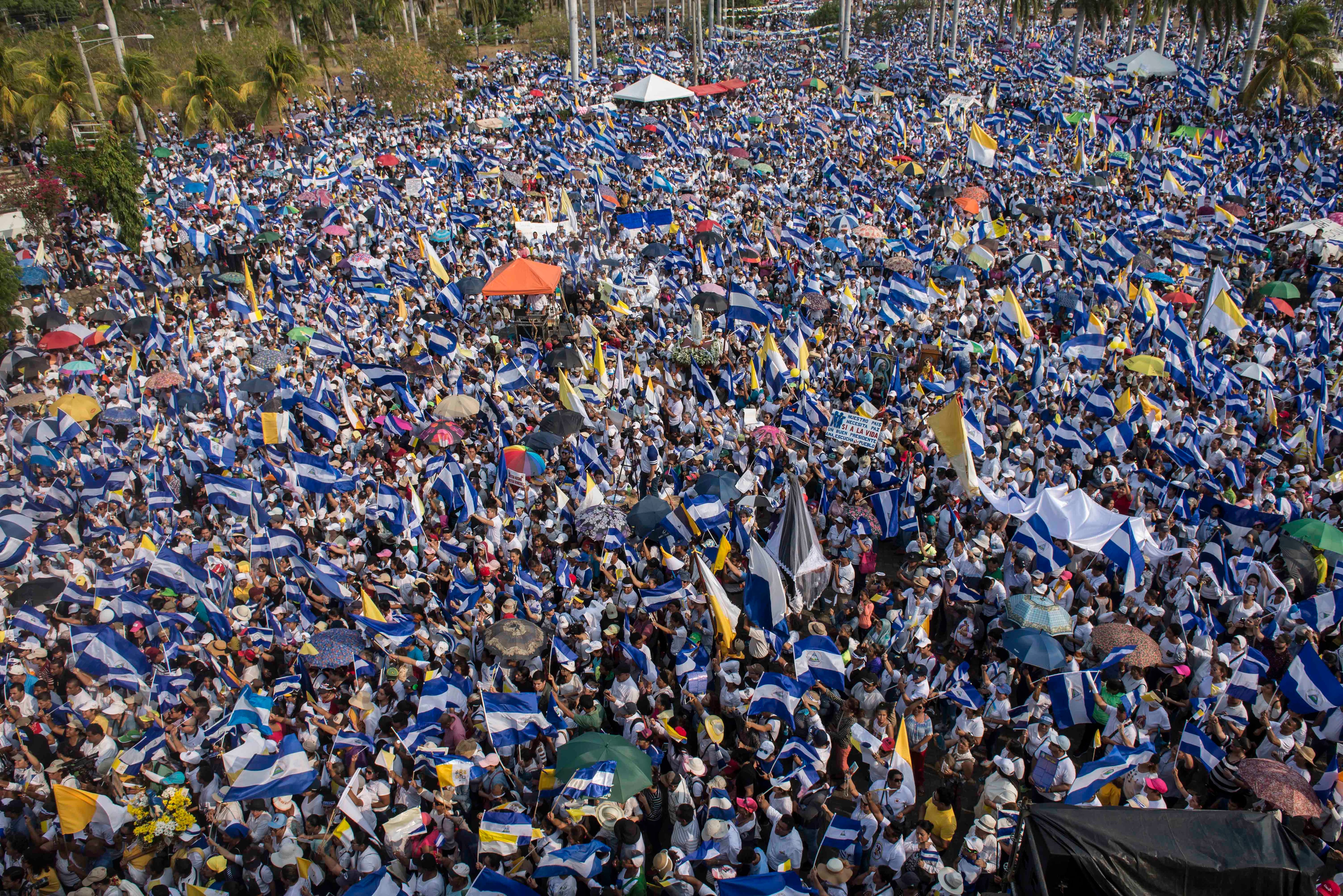 En 2018, centenares de miles de nicaragüense salieron a las calles a pedir la salida de Ortega del poder. La respuesta fue una violeta represión y la radicalización de la dictadura. (Foto Oscar Navarrete/ La Prensa)