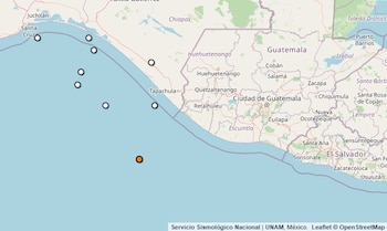 Temblor reportado en Chiapas.
(SSN)