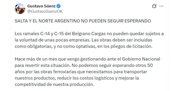 Gustavo Sáenz, gobernador de Salta