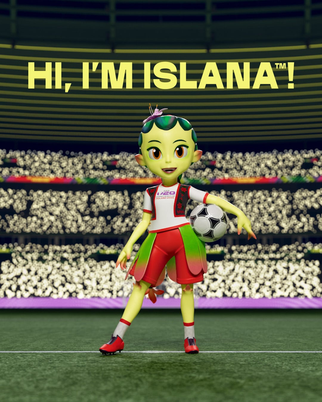 Islana es la mascota del Mundial Sub 20 femenino