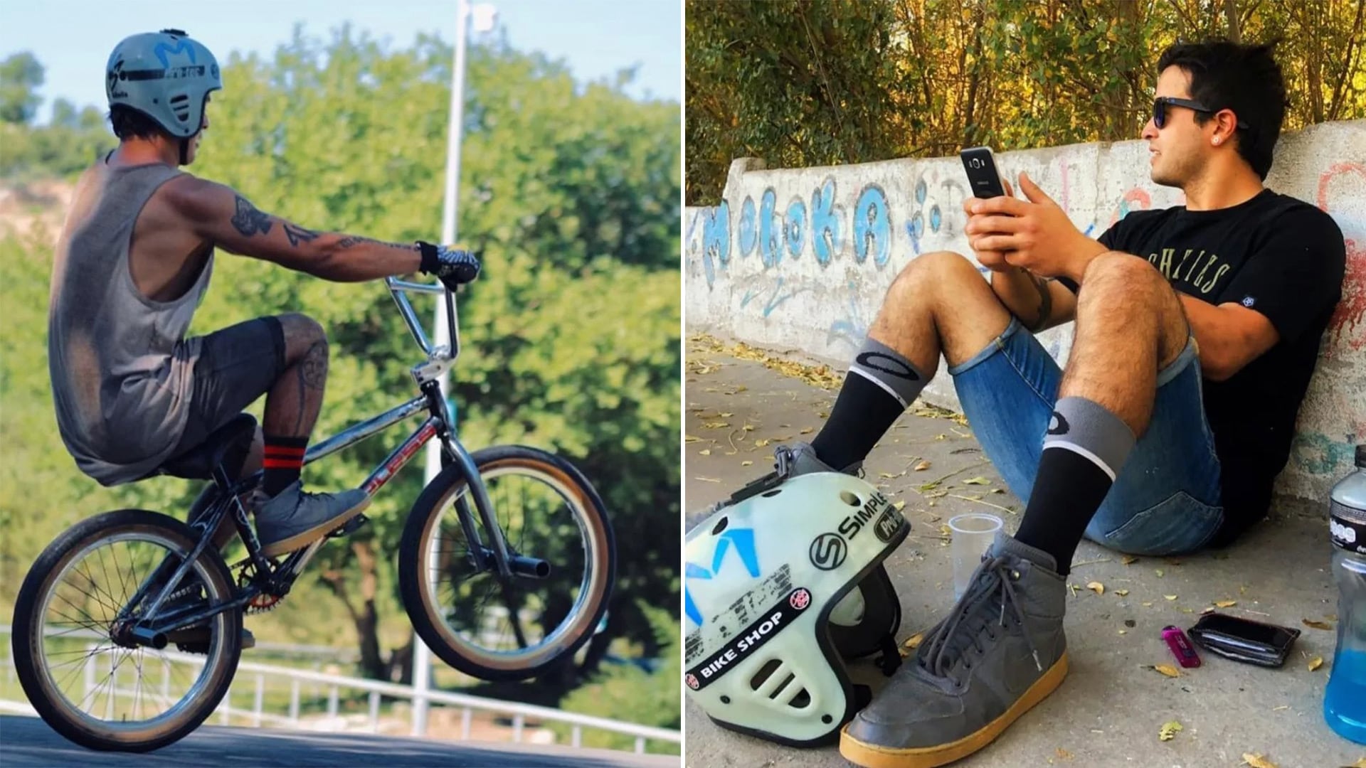 Renato Iván Tabella aficionado al BMX y al metal pesado