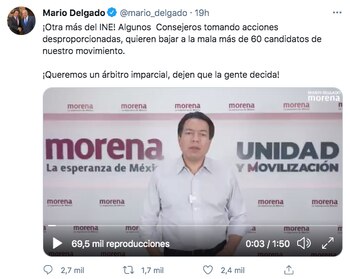 Mario Delgado, presidente de Morena,