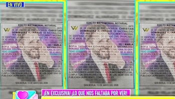 El edicto matrimonial difundido en ‘Amor y Fuego’ confirma los datos y la solicitud de matrimonio civil. YouTube: Amor y Fuego.