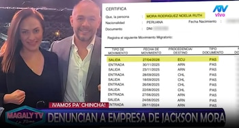 Jackson Mora en el ojo público: empresa de su hermana recibió millonarios montos del MEF. Captura: Magaly Tv La Firme.