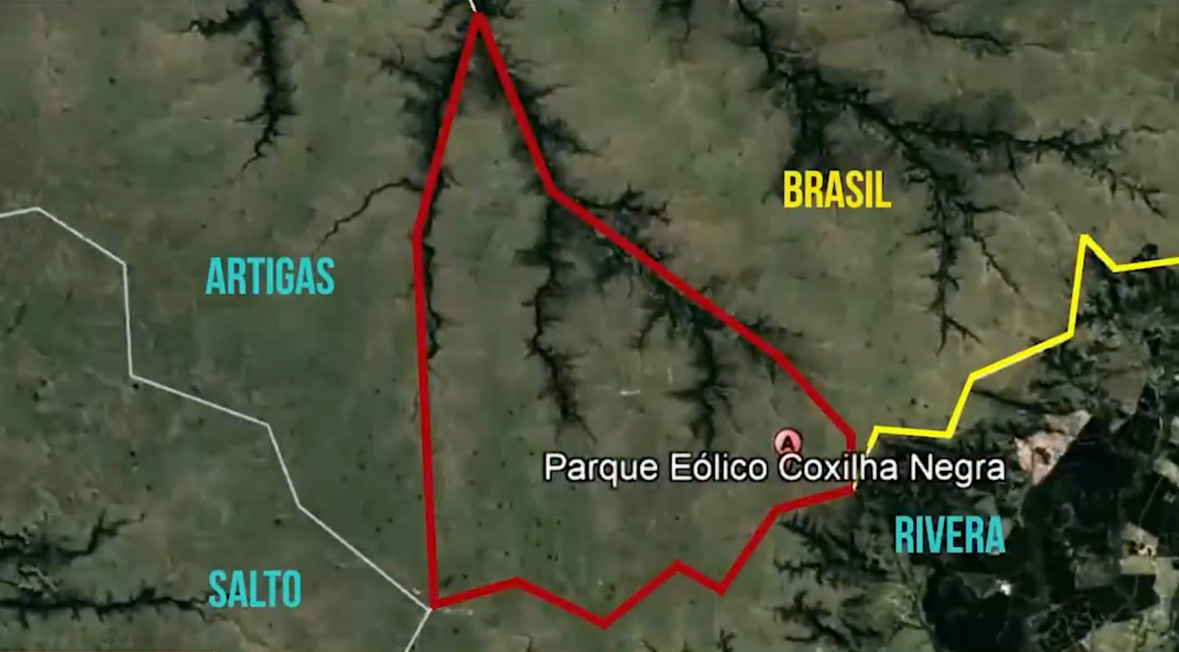 Rincón de Artigas, un límite contestado entre Uruguay y Brasil (Captura Telemundo/Canal 12)